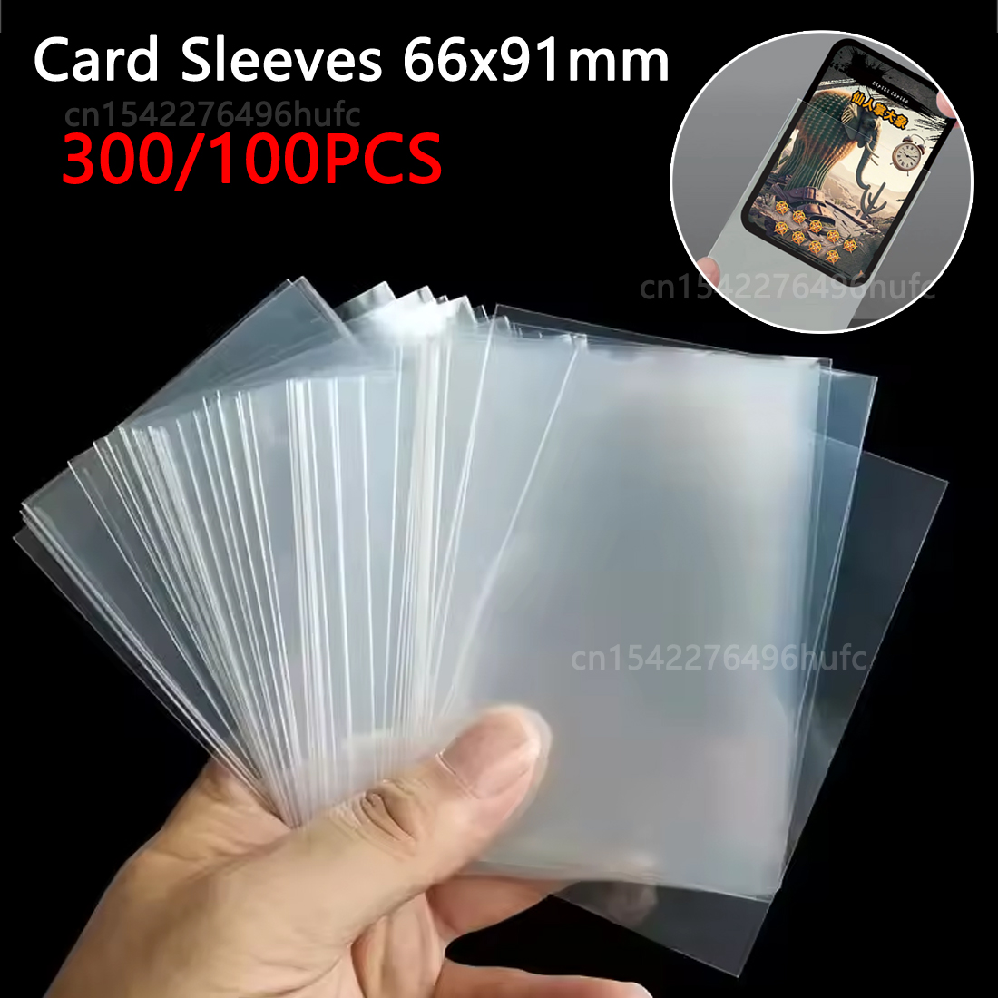 300/100Pcs 66*91mm Card Sleeve - Pokemon Binder Card 评论和价格