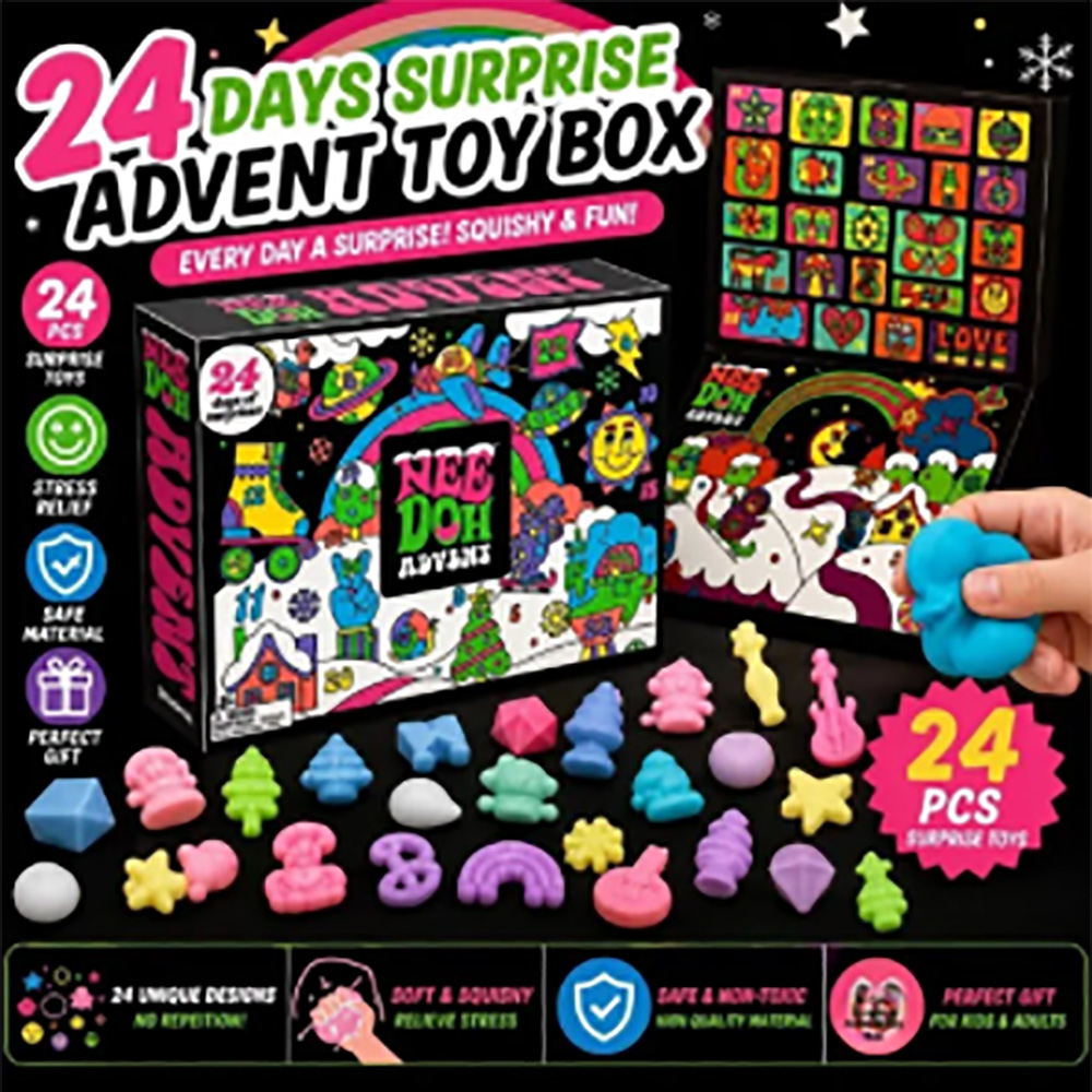 24Pcs Nee‑Doh Squish Fidget Ad - Mystery Box Blind Bag 评论和价格