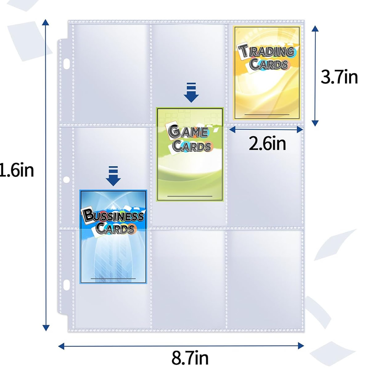 50 Pack 9 Pocket Card Sleeves  - Trading Card Binder 评论和价格
