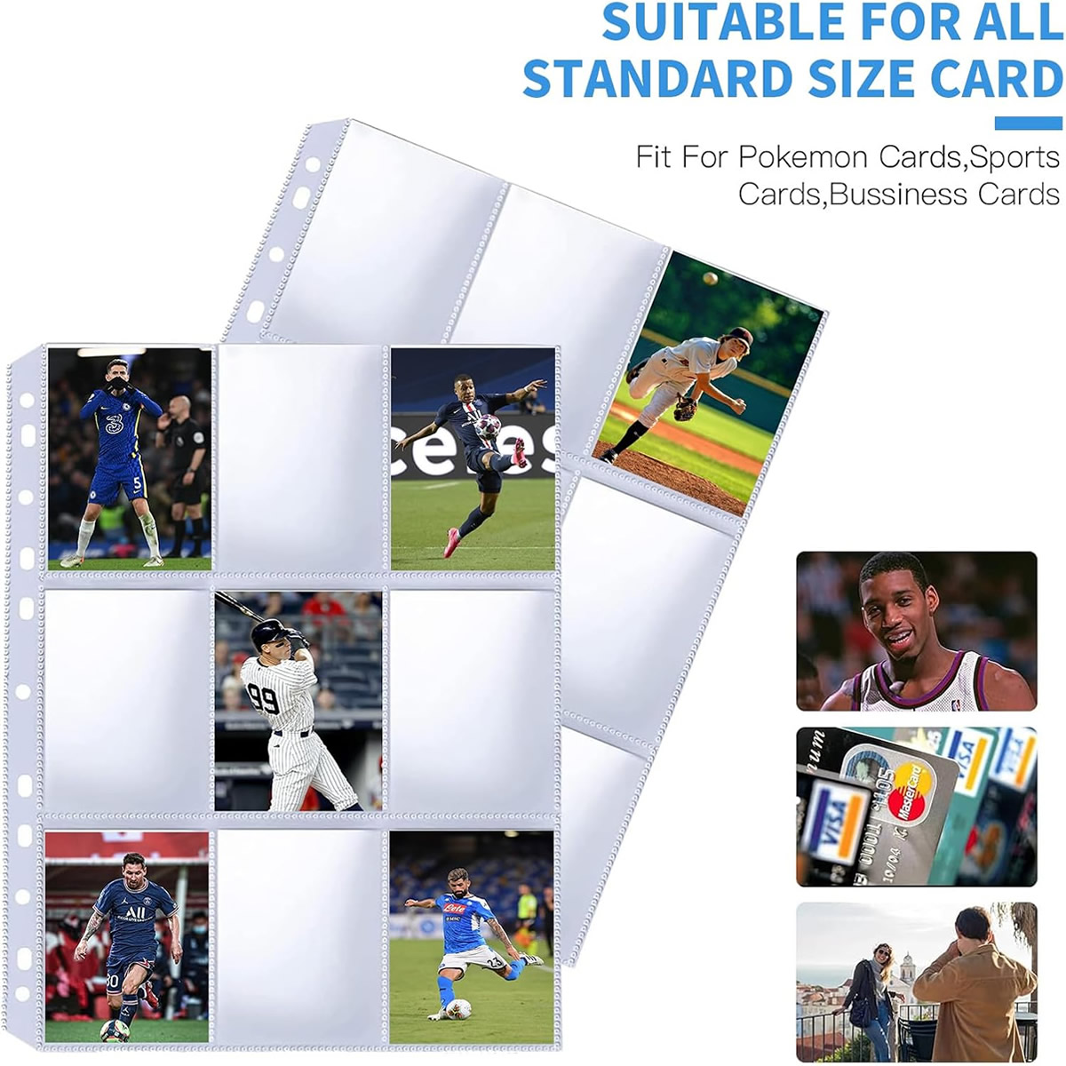 50 Pack 9 Pocket Card Sleeves  - Trading Card Binder 评论和价格